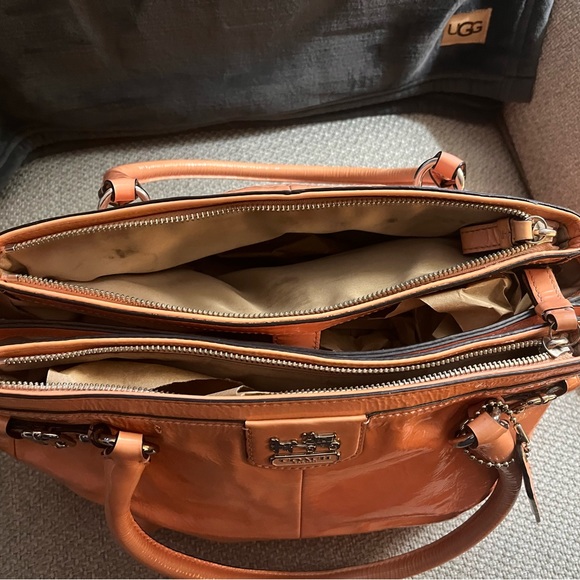 Coach Madison Peachy Patent Leather Satchel - Picture 2 of 11